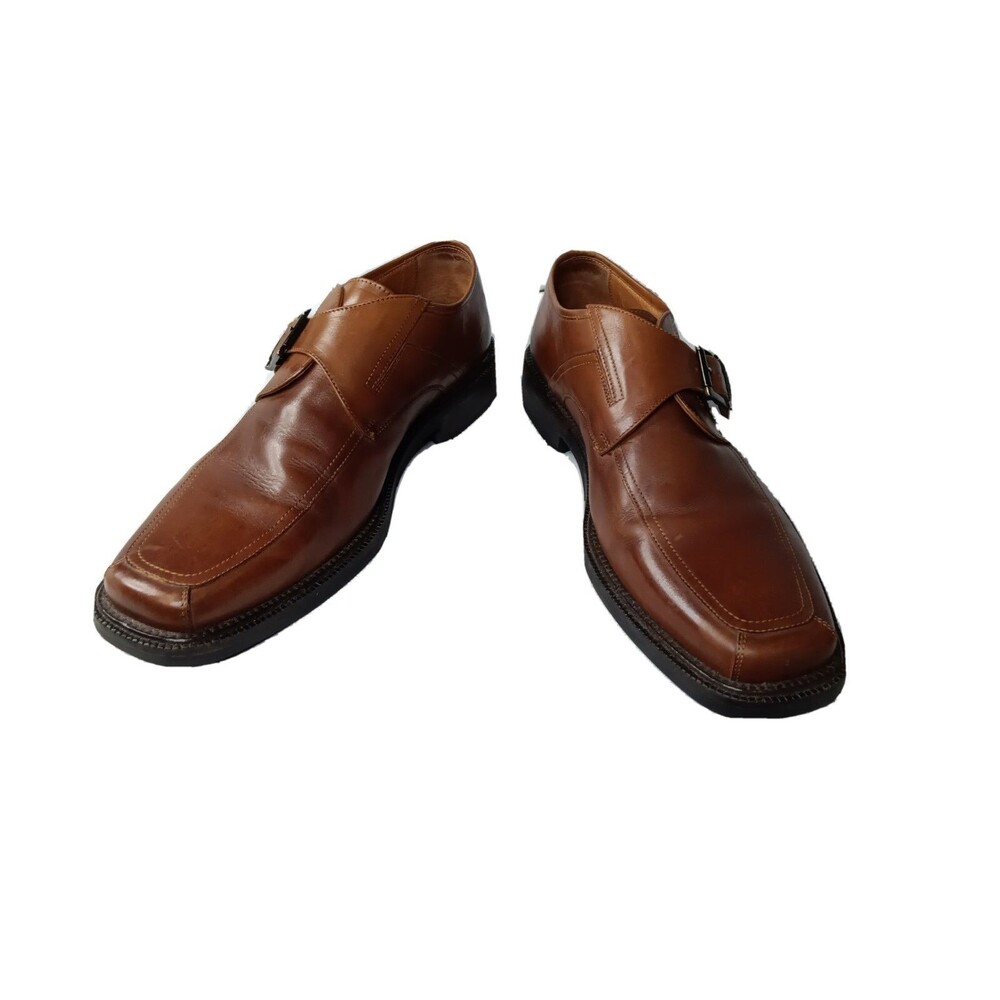 Johnston Murphy Monk Strap Brown Leather Dress Shoes Men's Size 11.5